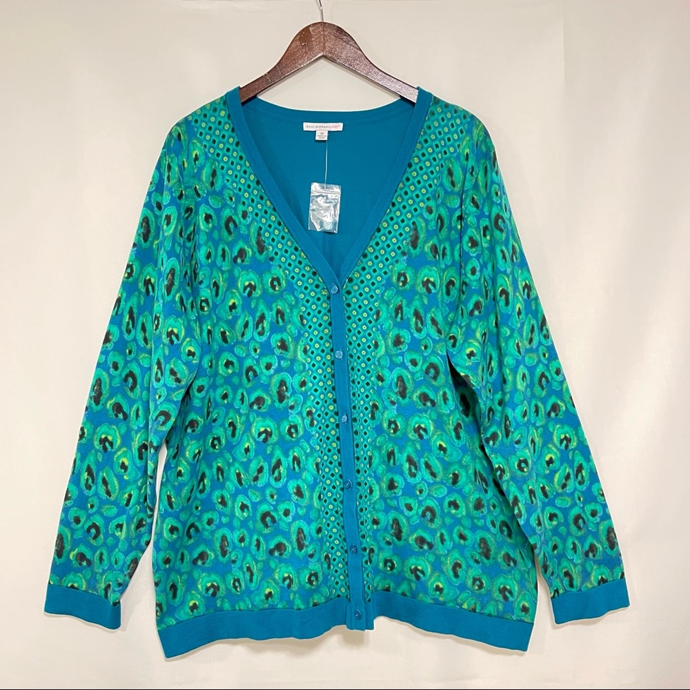 Isaac Mizrahi V-Neck Button Up Long Sleeve Cardigan